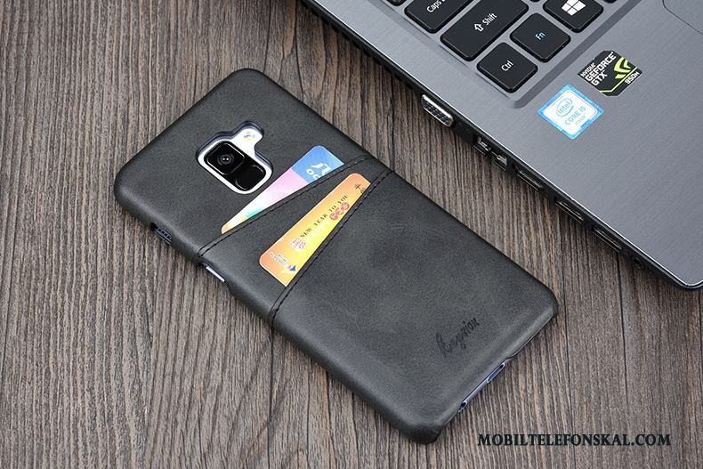 Samsung Galaxy A8 Skal Telefon Skydd Business Läder Kort Plånbok Stjärna