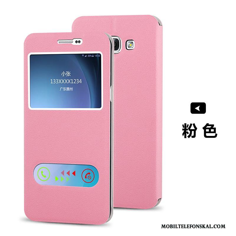 Samsung Galaxy A8 Skal Telefon Stjärna Skydd Läderfodral Trend Mobil Telefon Blå