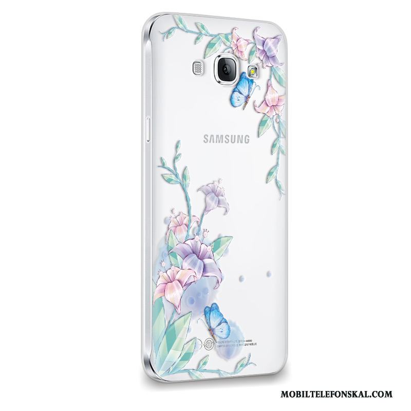 Samsung Galaxy A8 Trend Skal Telefon Fodral Blommor Fallskydd Silikon Stjärna