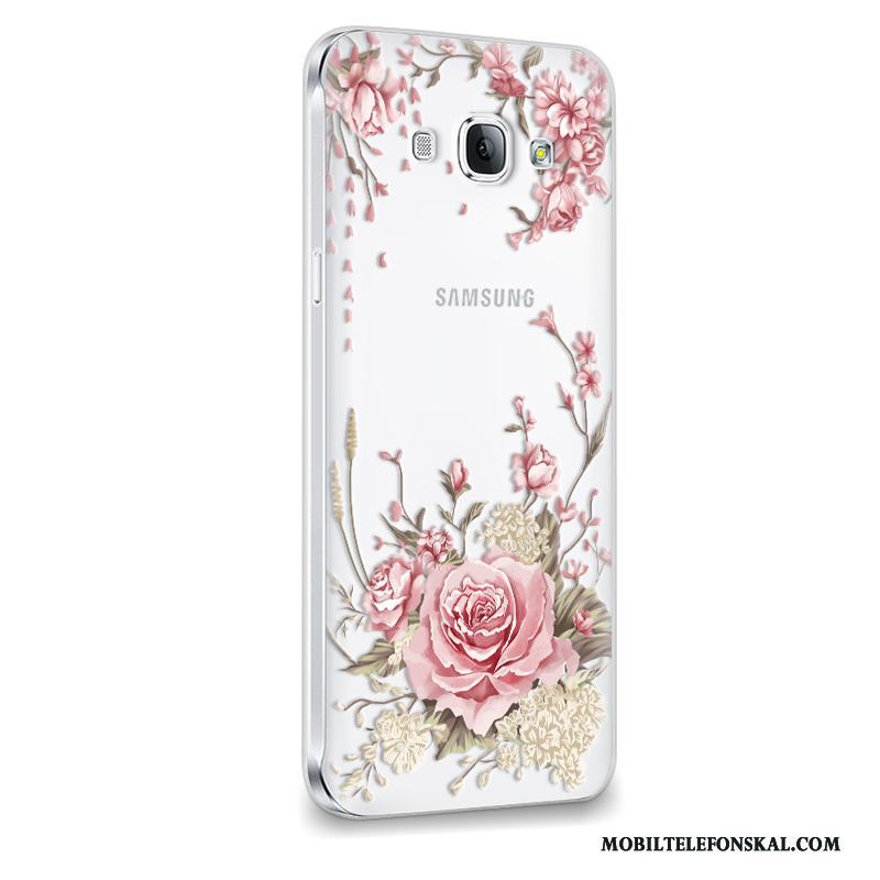 Samsung Galaxy A8 Trend Skal Telefon Fodral Blommor Fallskydd Silikon Stjärna