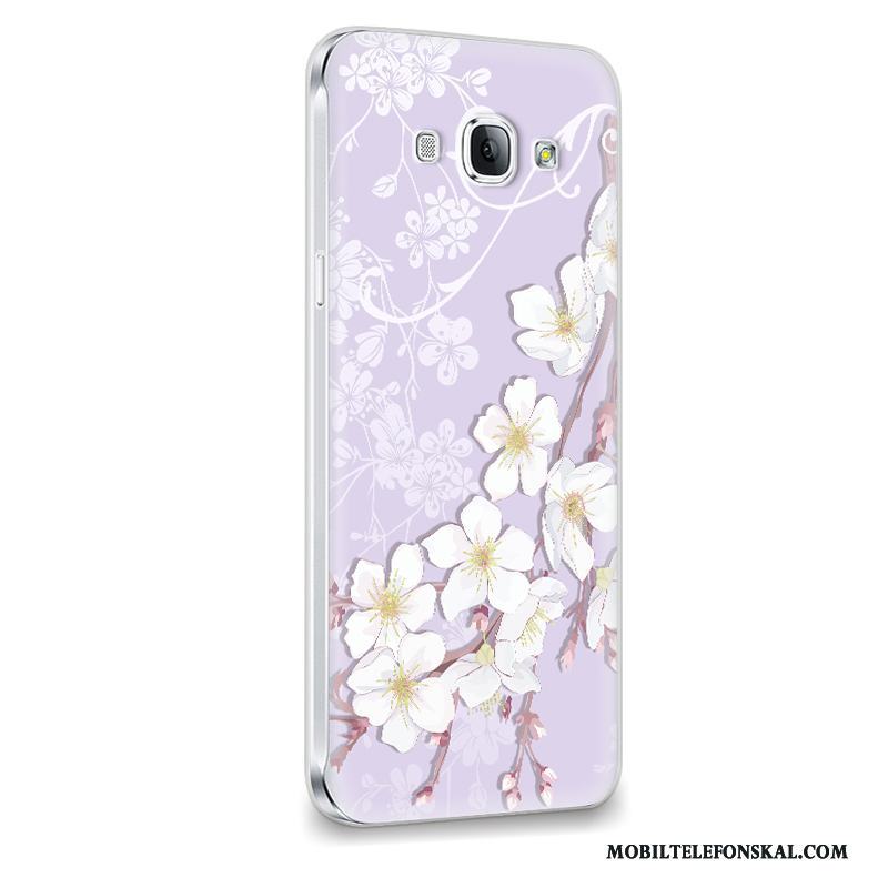 Samsung Galaxy A8 Trend Skal Telefon Fodral Blommor Fallskydd Silikon Stjärna