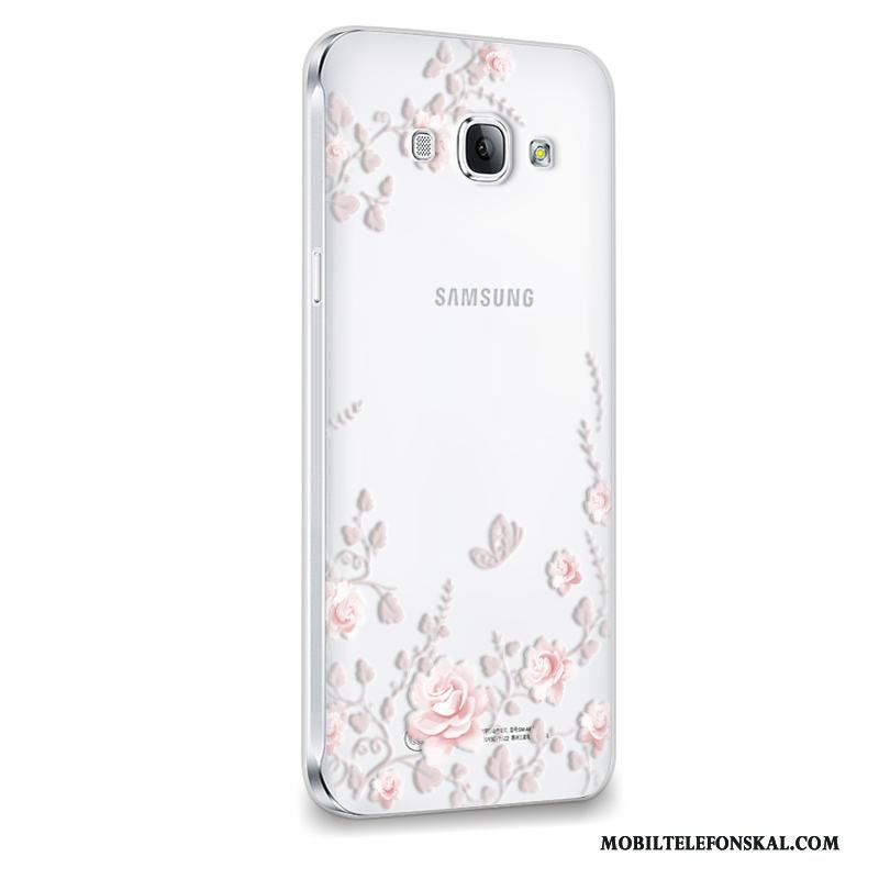 Samsung Galaxy A8 Trend Skal Telefon Fodral Blommor Fallskydd Silikon Stjärna