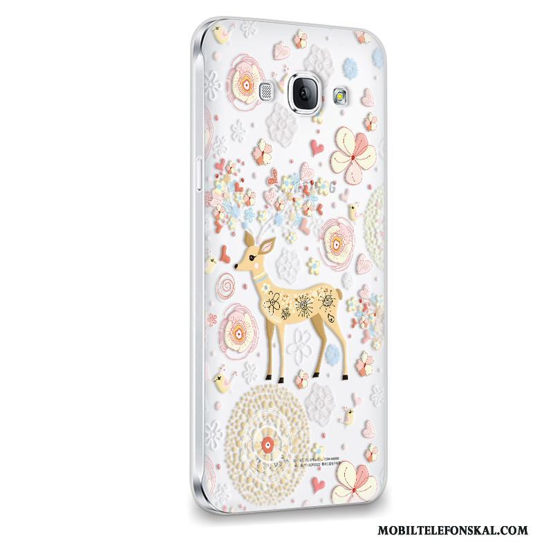 Samsung Galaxy A8 Trend Skal Telefon Fodral Blommor Fallskydd Silikon Stjärna