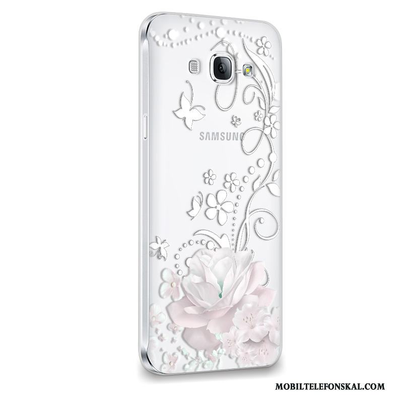 Samsung Galaxy A8 Trend Skal Telefon Fodral Blommor Fallskydd Silikon Stjärna