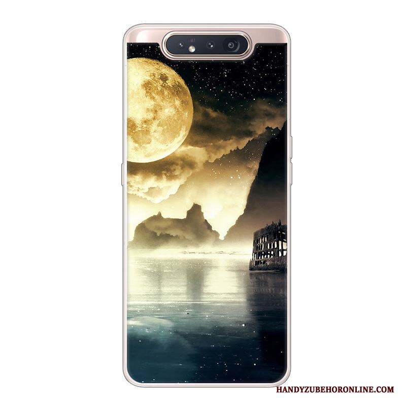 Samsung Galaxy A80 Personlighet Trend Stjärna Svart Fallskydd Tecknat Skal Telefon