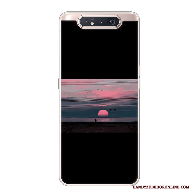 Samsung Galaxy A80 Personlighet Trend Stjärna Svart Fallskydd Tecknat Skal Telefon