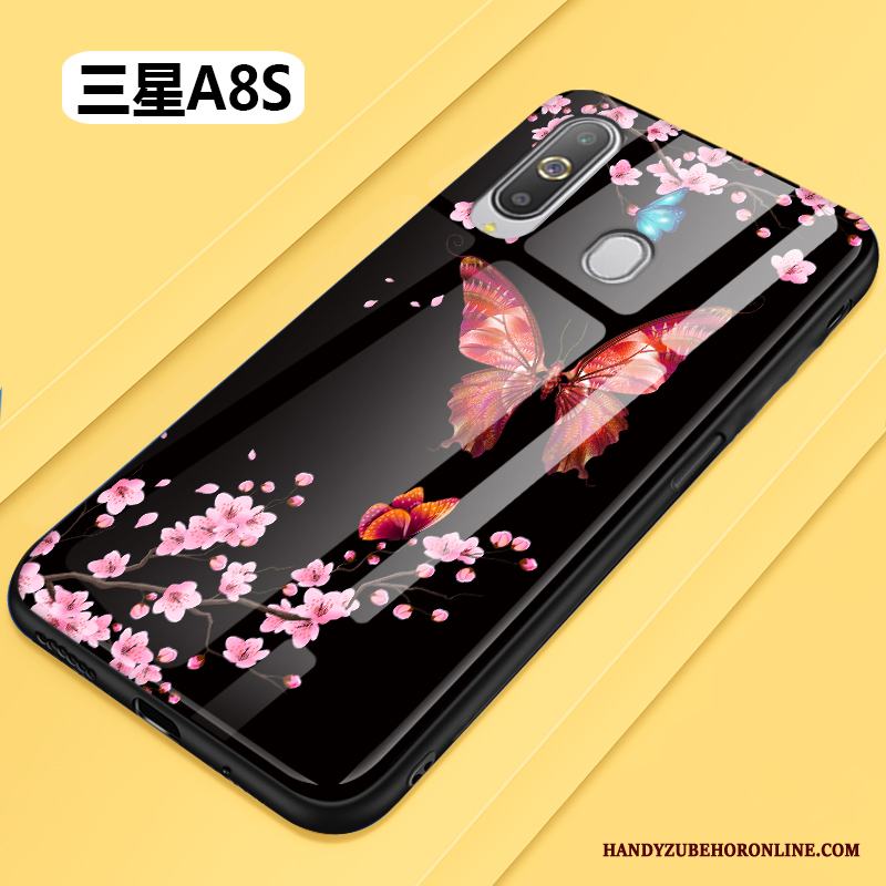 Samsung Galaxy A8s Mode Skydd Fodral Blommor Skal Telefon Hård Fallskydd