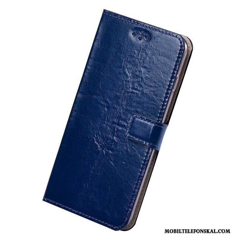 Samsung Galaxy A9 Läderfodral Skydd Äkta Läder Stjärna Silikon Fallskydd Skal Telefon
