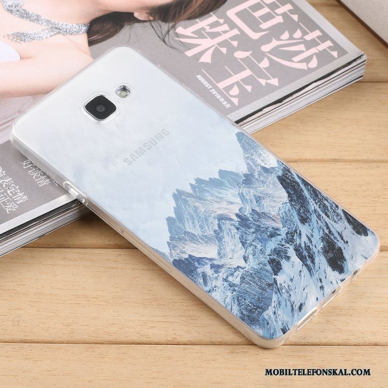Samsung Galaxy A9 Skydd Skal Telefon Silikon Stjärna Hög Ljusblå Fodral