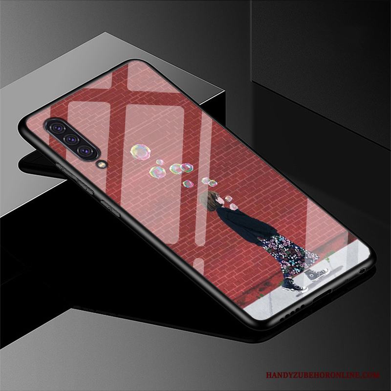 Samsung Galaxy A90 5g Skal Fodral Vacker Tecknat Glas Kyla Fallskydd Enkel
