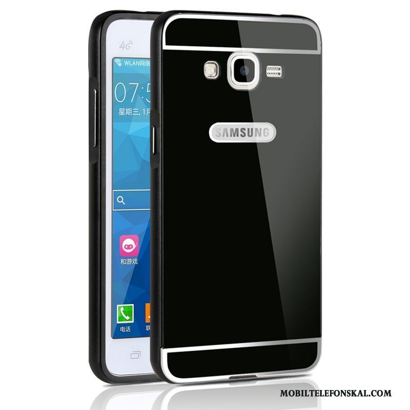 Samsung Galaxy J3 2015 Stjärna Hård Skydd Skal Silver Telefon Metall