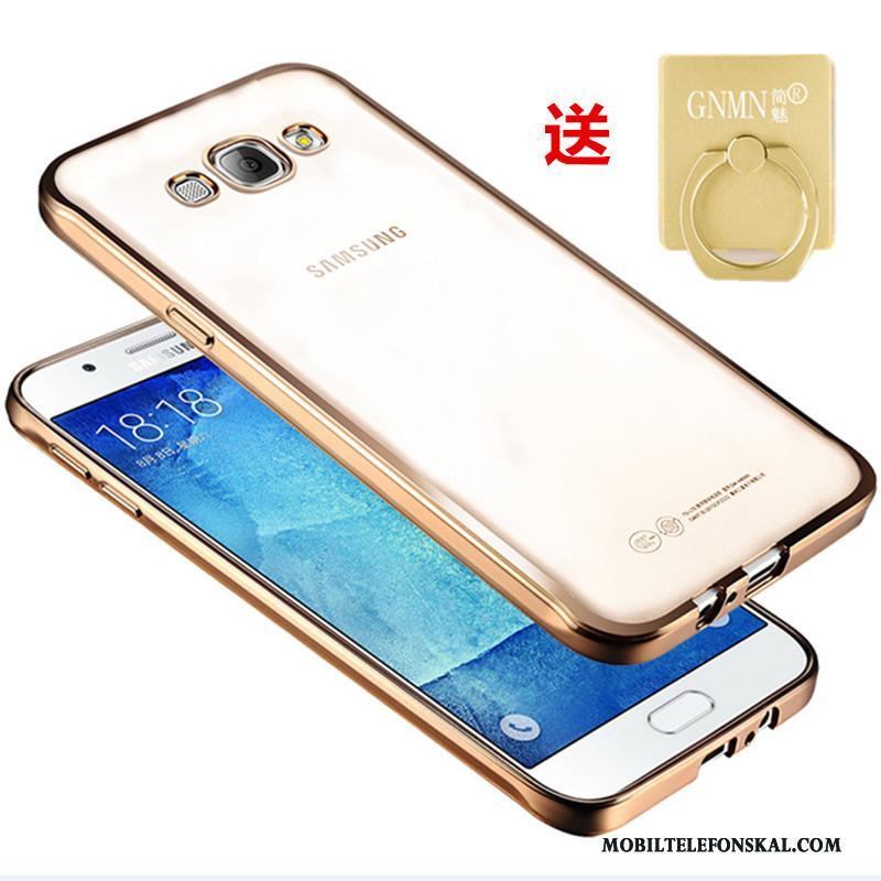 Samsung Galaxy J3 2016 Silikon Skydd Fodral Guld Skal Mobil Telefon Stjärna