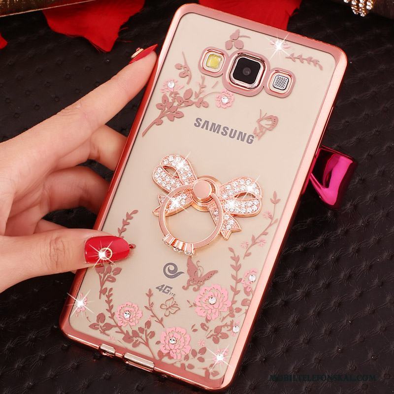 Samsung Galaxy J3 2016 Skal Plating Slim Stjärna Skydd Rosa Guld Ring Mobil Telefon