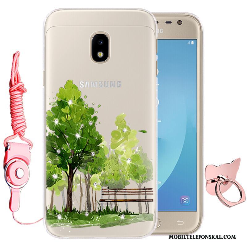 Samsung Galaxy J3 2017 Mobil Telefon Skydd Skal Telefon Fodral Blommor Tecknat Fallskydd