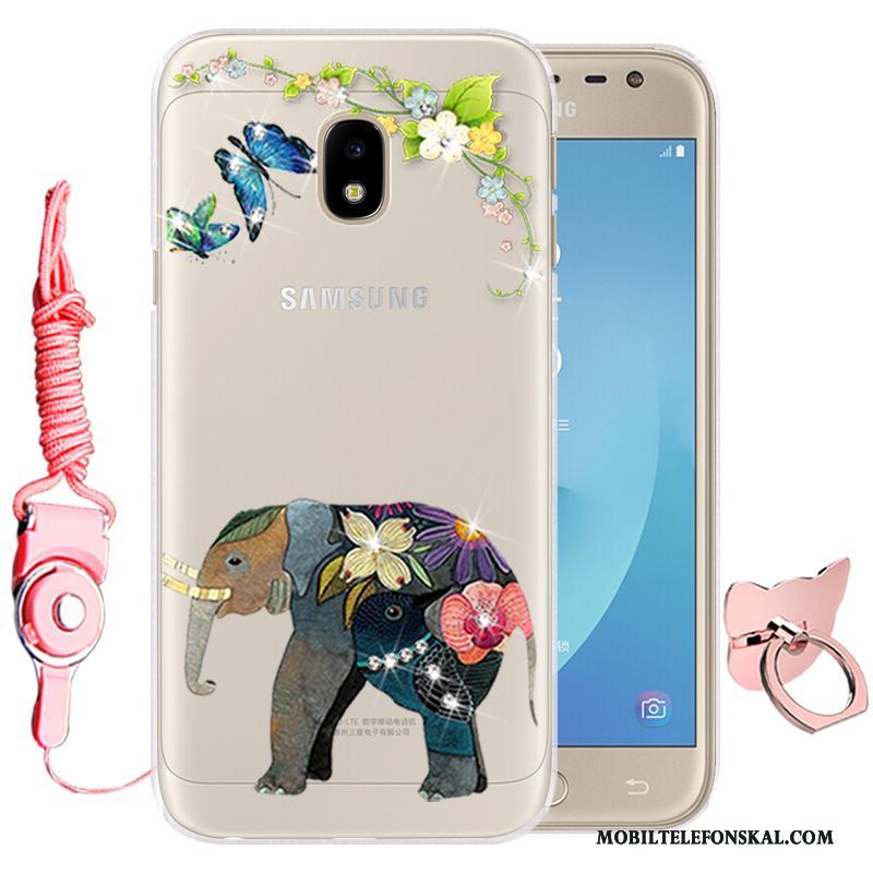 Samsung Galaxy J3 2017 Mobil Telefon Skydd Skal Telefon Fodral Blommor Tecknat Fallskydd