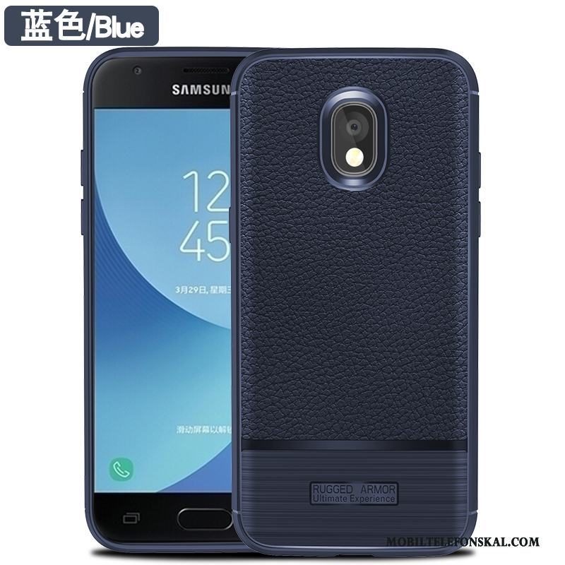 Samsung Galaxy J3 2017 Skydd Fodral Grå Silikon Stjärna All Inclusive Skal Telefon