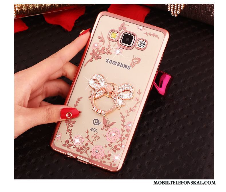 Samsung Galaxy J5 2015 Fodral Stjärna Silikon Guld Skal Telefon Skydd Fallskydd