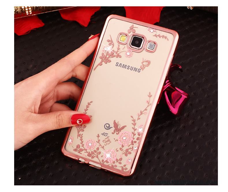 Samsung Galaxy J5 2015 Fodral Stjärna Silikon Guld Skal Telefon Skydd Fallskydd