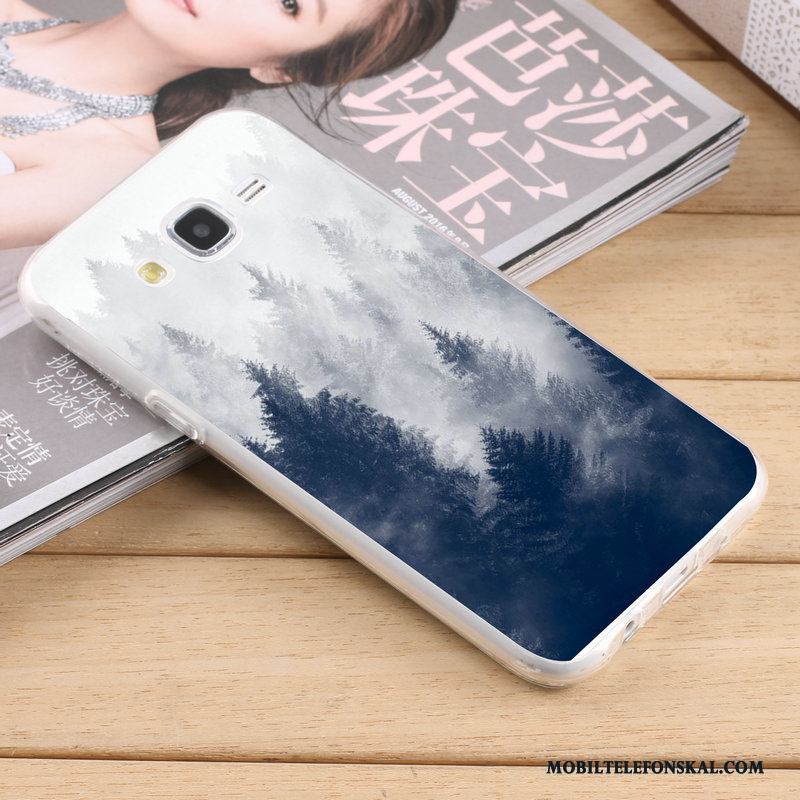 Samsung Galaxy J5 2015 Nubuck Silikon Gul Skal Telefon Mjuk Stjärna