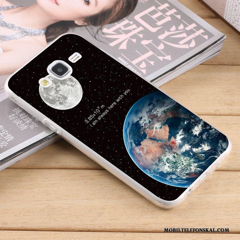 Samsung Galaxy J5 2015 Nubuck Silikon Gul Skal Telefon Mjuk Stjärna