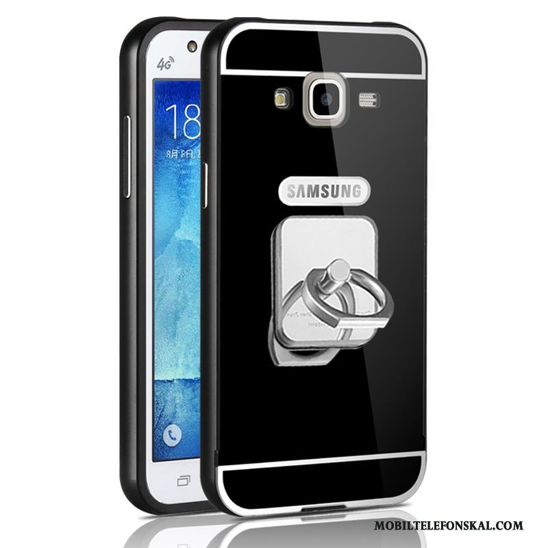 Samsung Galaxy J5 2015 Skal Frame Stjärna Fodral Rosa Metall Silver