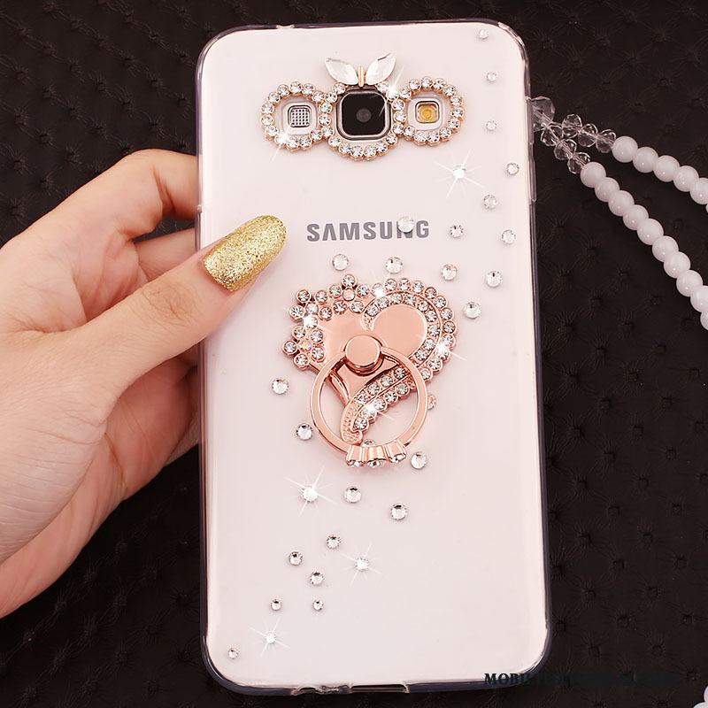 Samsung Galaxy J5 2015 Skydd Fallskydd Silikon Fodral Skal Telefon Hängsmycken All Inclusive