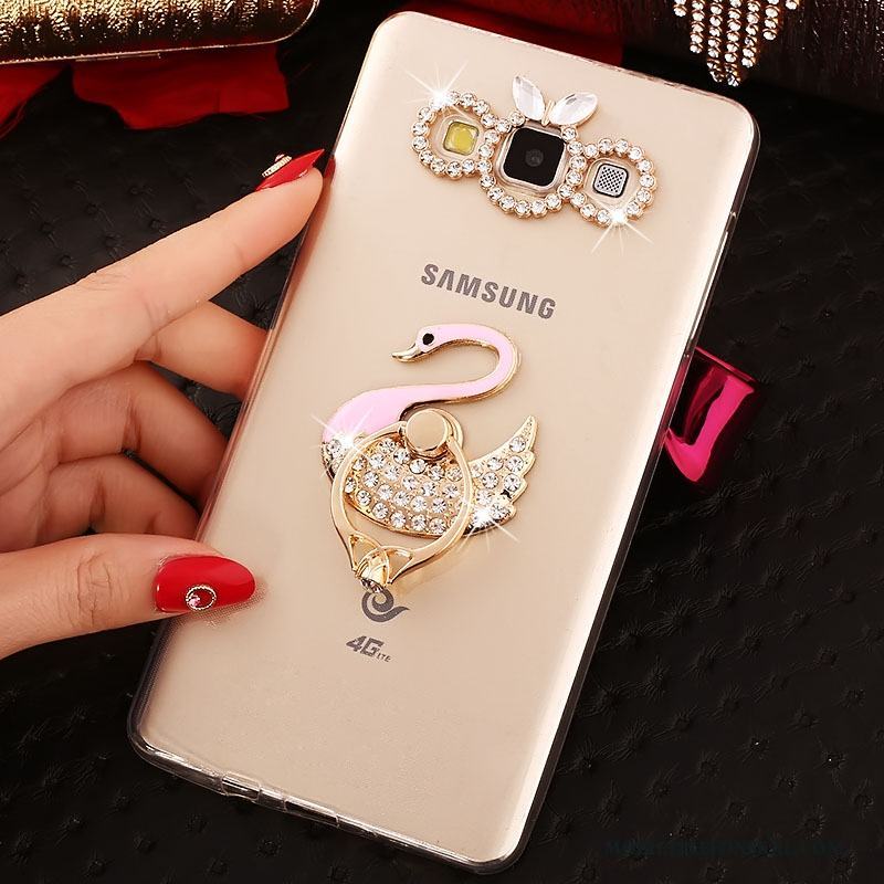 Samsung Galaxy J5 2016 Fodral Silikon Mobil Telefon Skal Stjärna Ring Skydd