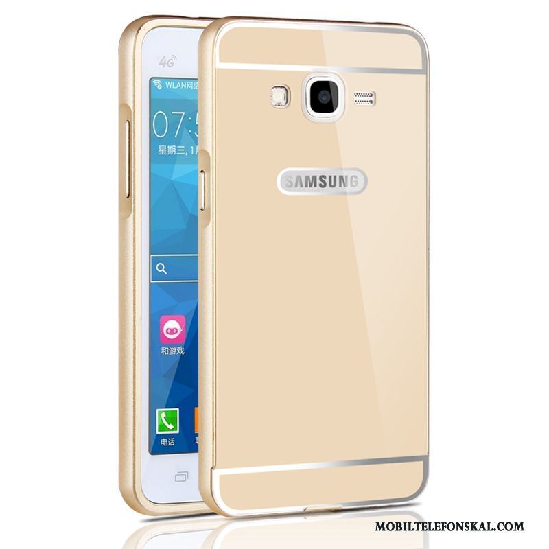 Samsung Galaxy J5 2016 Frame Metall Stjärna Silver Skal Mobil Telefon Fodral