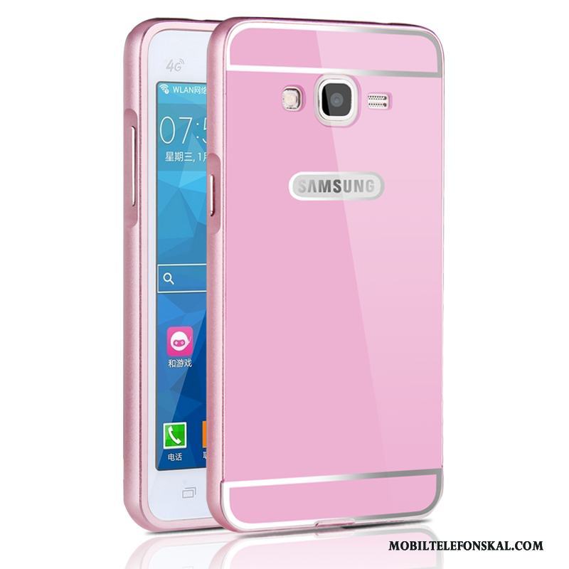 Samsung Galaxy J5 2016 Frame Metall Stjärna Silver Skal Mobil Telefon Fodral