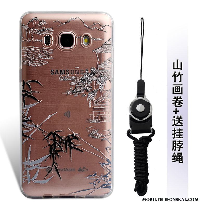 Samsung Galaxy J5 2016 Skal Telefon Blommor Fodral Lättnad Mjuk Skydd Stjärna
