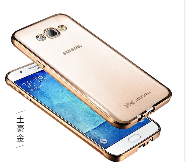 Samsung Galaxy J5 2016 Skydd Skal Telefon Transparent Stjärna Rosa Guld Tunn Plating