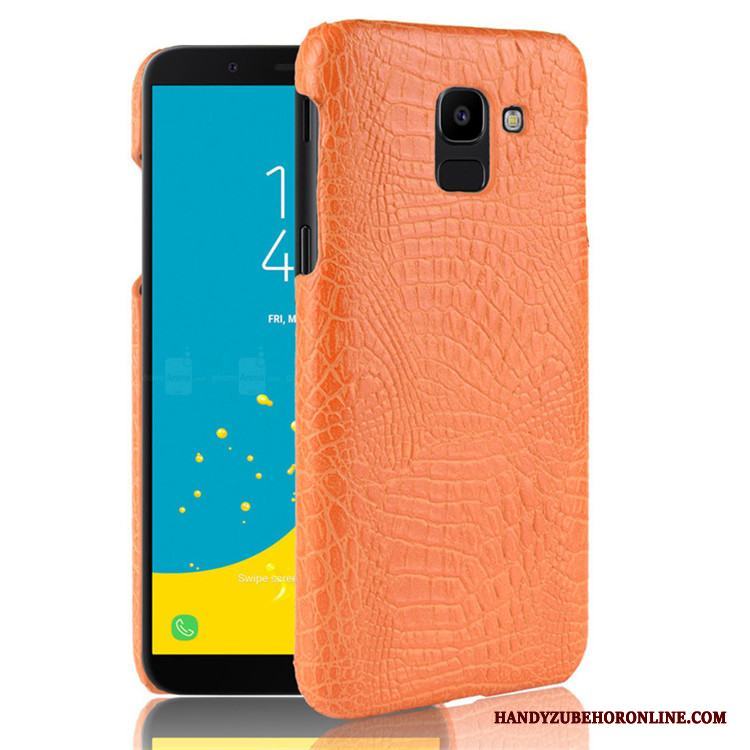 Samsung Galaxy J6 Skal Telefon Nubuck Grön Fodral Hård Skydd Stjärna