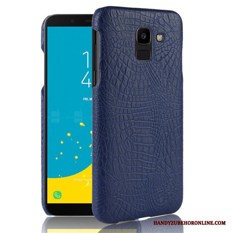 Samsung Galaxy J6 Skal Telefon Nubuck Grön Fodral Hård Skydd Stjärna