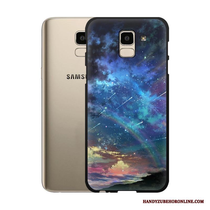 Samsung Galaxy J6 Tecknat Skydd Personlighet Fodral Stjärna Skal Telefon