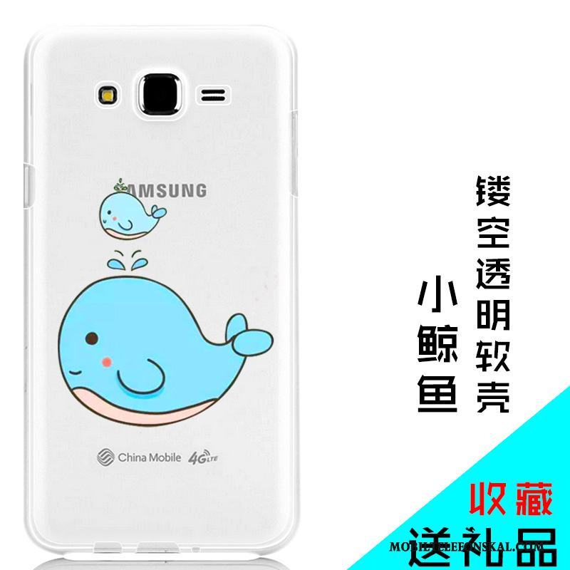 Samsung Galaxy J7 2015 Fodral Mjuk Skal Telefon Skydd Stjärna Purpur Silikon