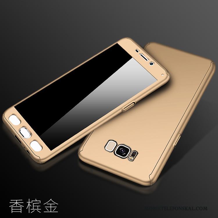 Samsung Galaxy J7 2015 Hård Skal Telefon All Inclusive Rosa Guld Fodral Fallskydd Nubuck