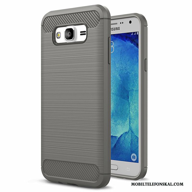 Samsung Galaxy J7 2015 Silikon Blå Stjärna Mjuk Skydd Mobil Telefon Skal