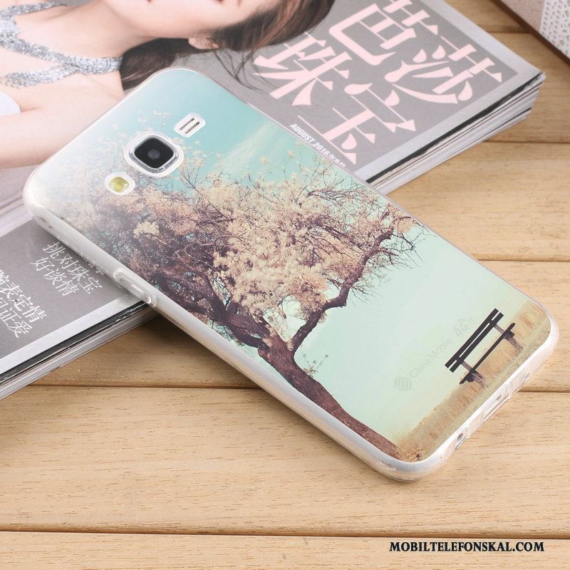 Samsung Galaxy J7 2015 Silikon Stjärna All Inclusive Blå Fallskydd Mjuk Skal Telefon