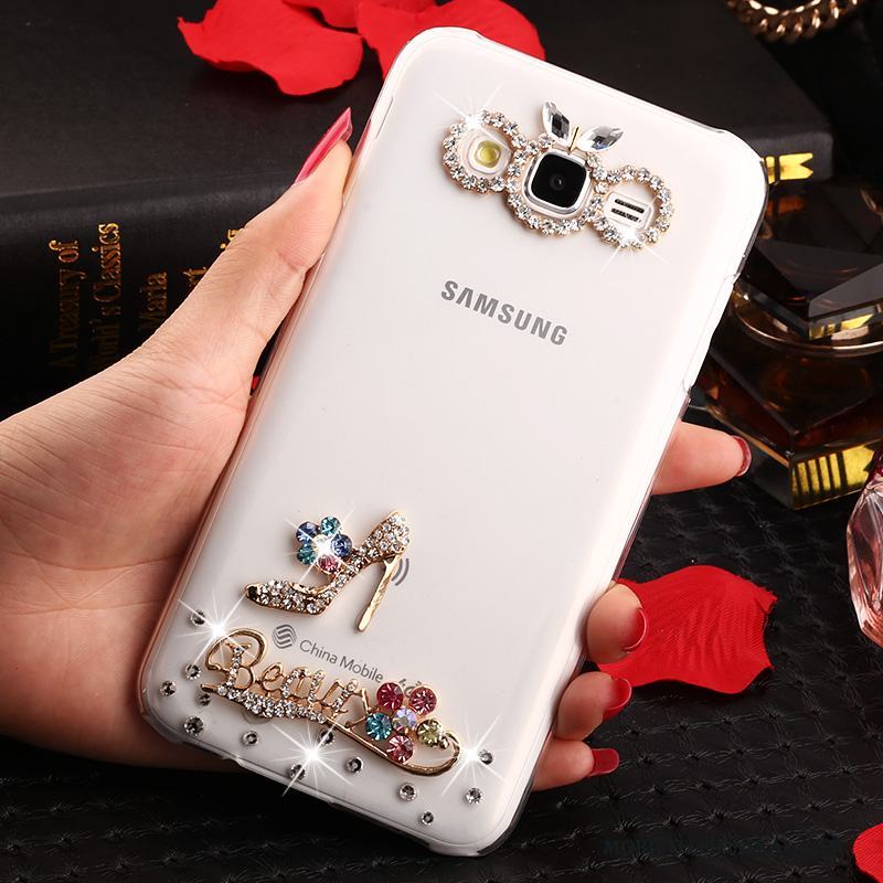 Samsung Galaxy J7 2015 Stjärna Skydd Fodral Transparent Trend Skal Telefon