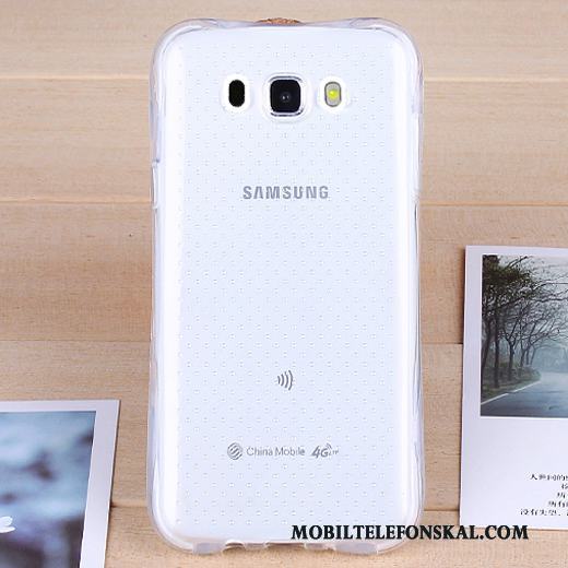 Samsung Galaxy J7 2016 Skal Telefon Mobil Telefon Mjuk Fodral Skydd Vit Silikon