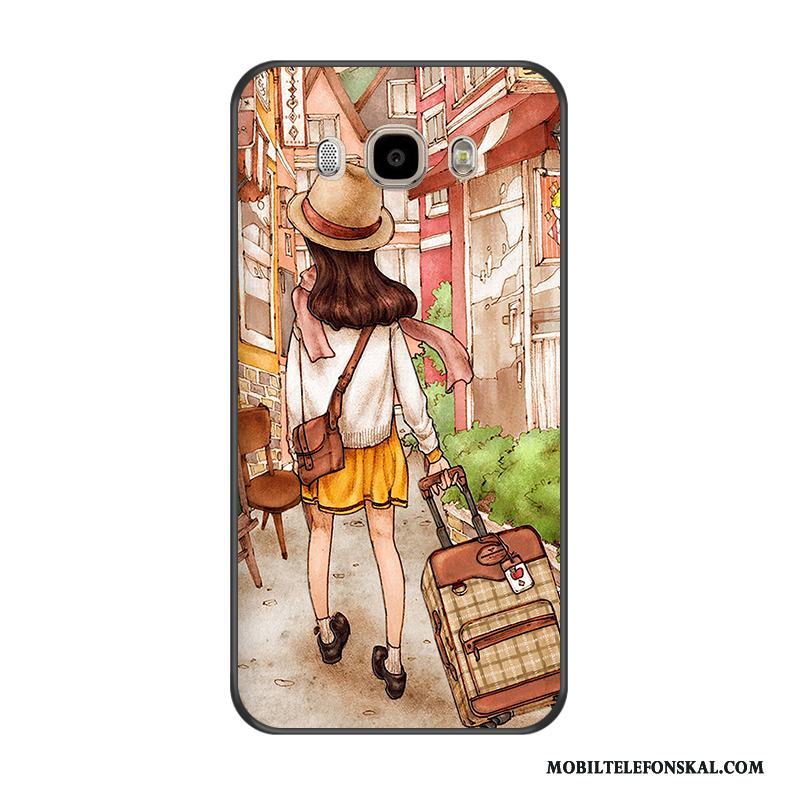 Samsung Galaxy J7 2016 Tecknat Fodral Skal Telefon Silikon Stjärna Mjuk Skydd