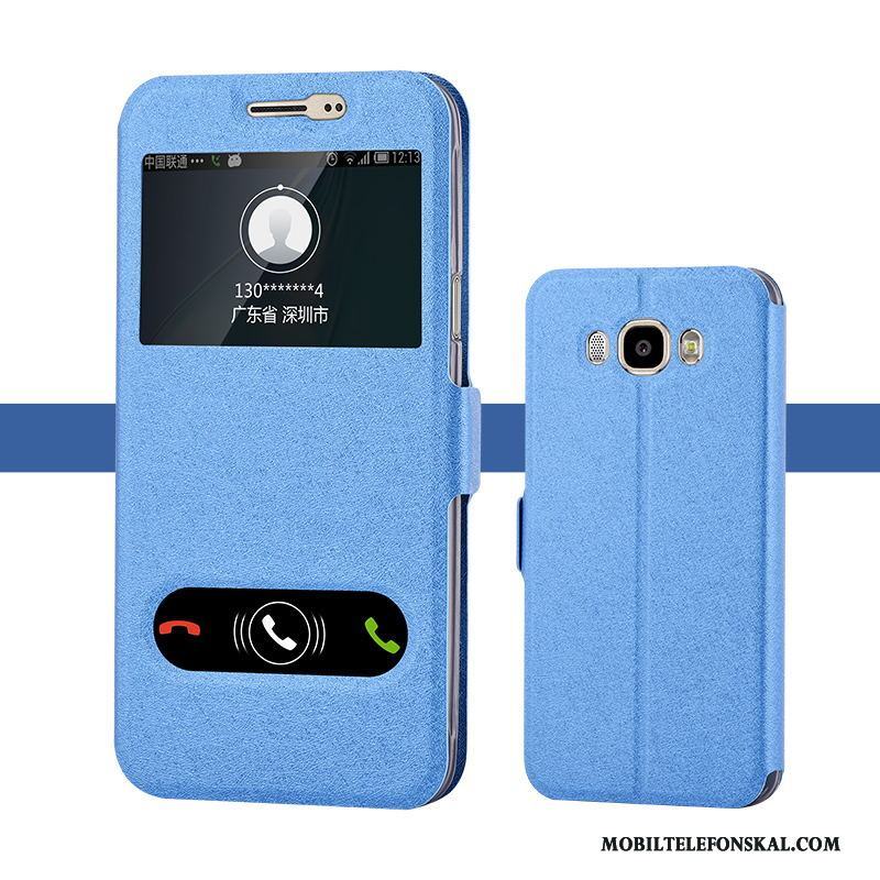 Samsung Galaxy J7 2016 Täcka Läderfodral Skydd Mobil Telefon Rosa Skal Telefon Trend