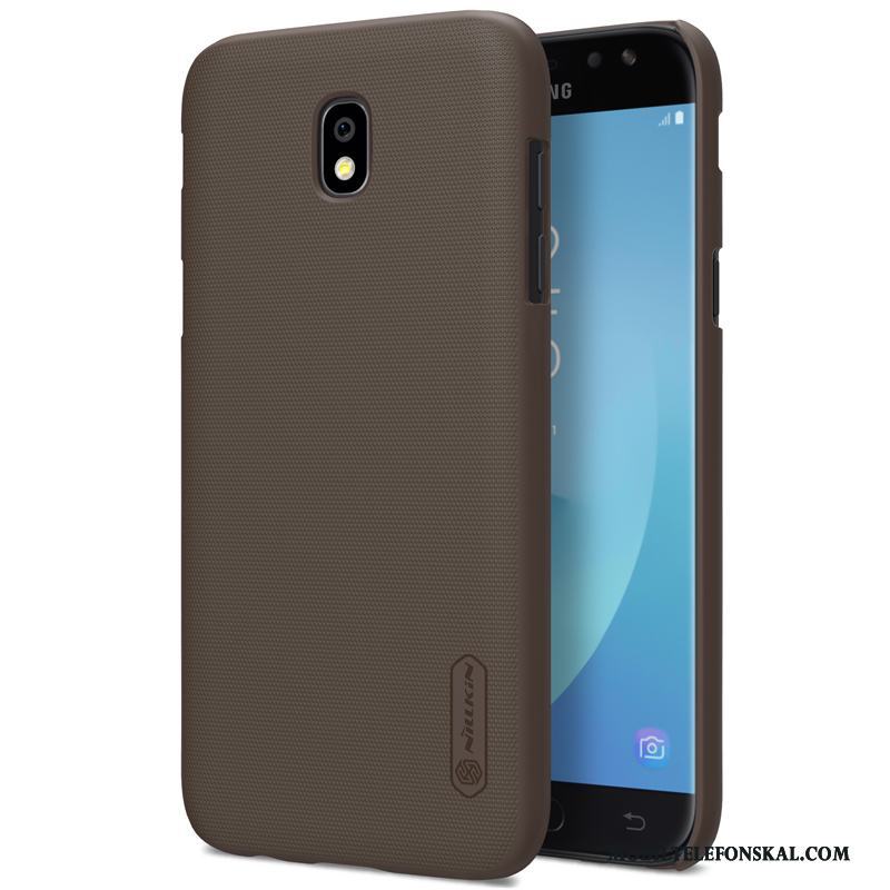 Samsung Galaxy J7 2017 Gul Guld Skal Telefon Nubuck Glidskydds Fodral Stjärna