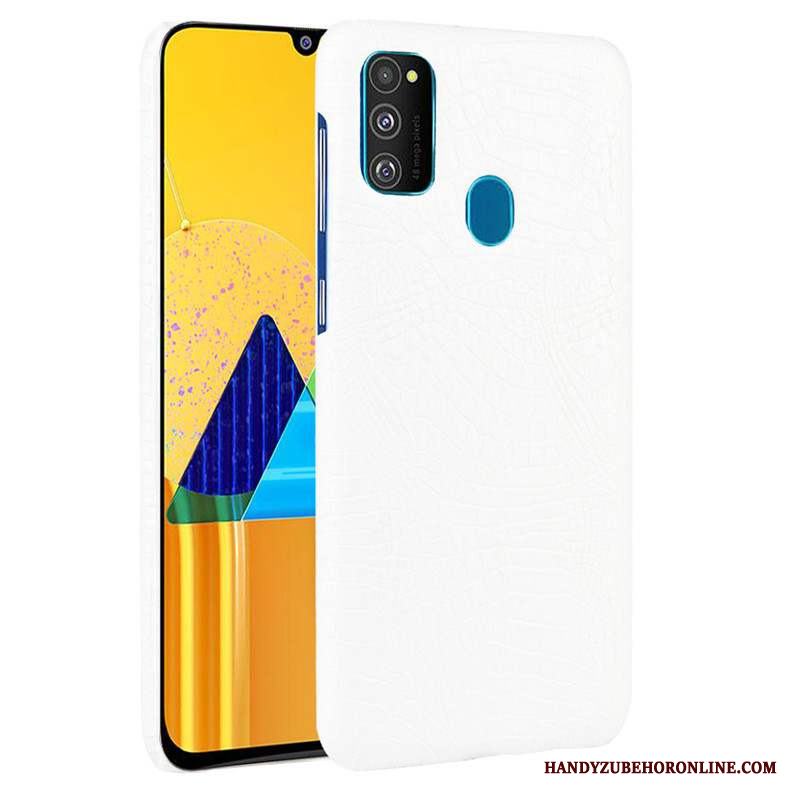 Samsung Galaxy M30s Nubuck Fodral Bakre Omslag Skydd Mönster Skal Telefon Stjärna
