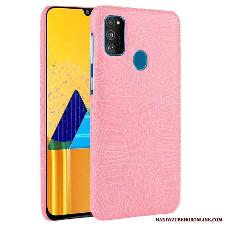 Samsung Galaxy M30s Nubuck Fodral Bakre Omslag Skydd Mönster Skal Telefon Stjärna