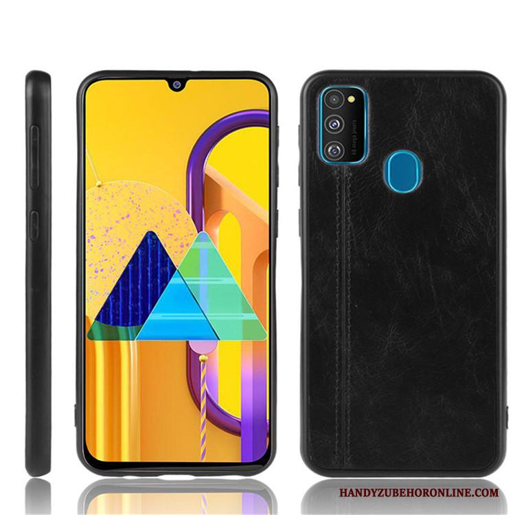 Samsung Galaxy M30s Skal Hård Skydd Trend Svart Telefon Fodral