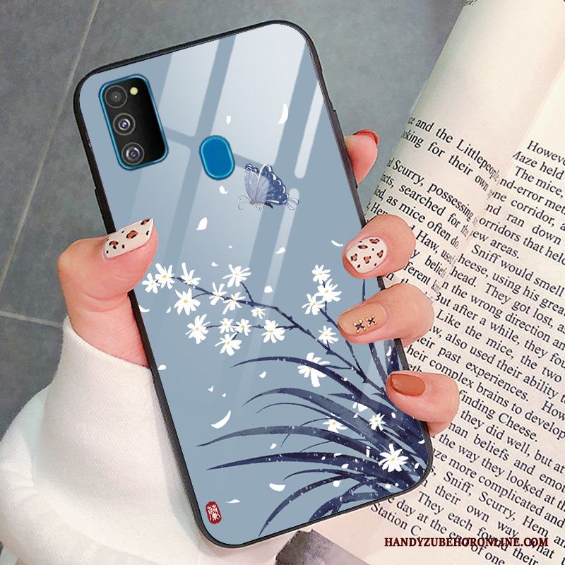 Samsung Galaxy M30s Skydd Glas Skal Telefon Kreativa Fallskydd Mode Blå