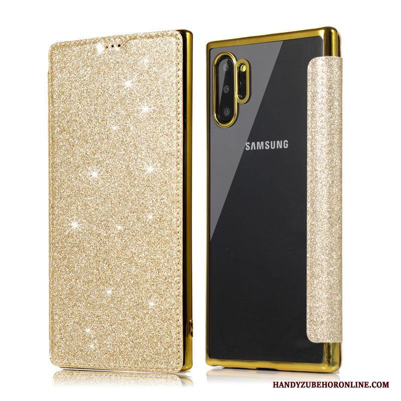 Samsung Galaxy Note 10+ Skal Svart Fodral Mobil Telefon Stjärna