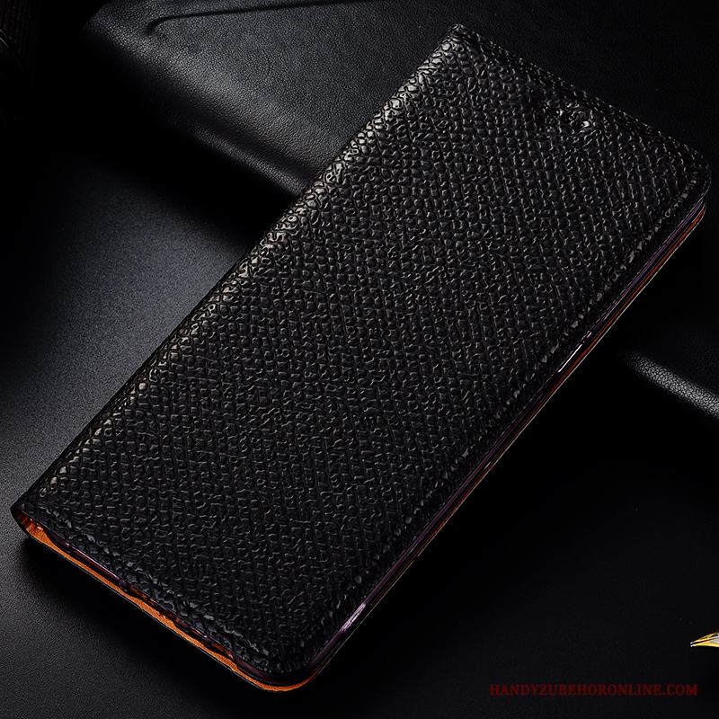 Samsung Galaxy Note 10+ Skal Telefon Täcka Läderfodral Stjärna Fallskydd Mesh Mönster