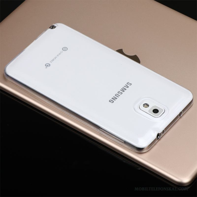 Samsung Galaxy Note 3 Fodral Lätt Och Tunt Transparent Silikon Purpur Skal Telefon Stjärna